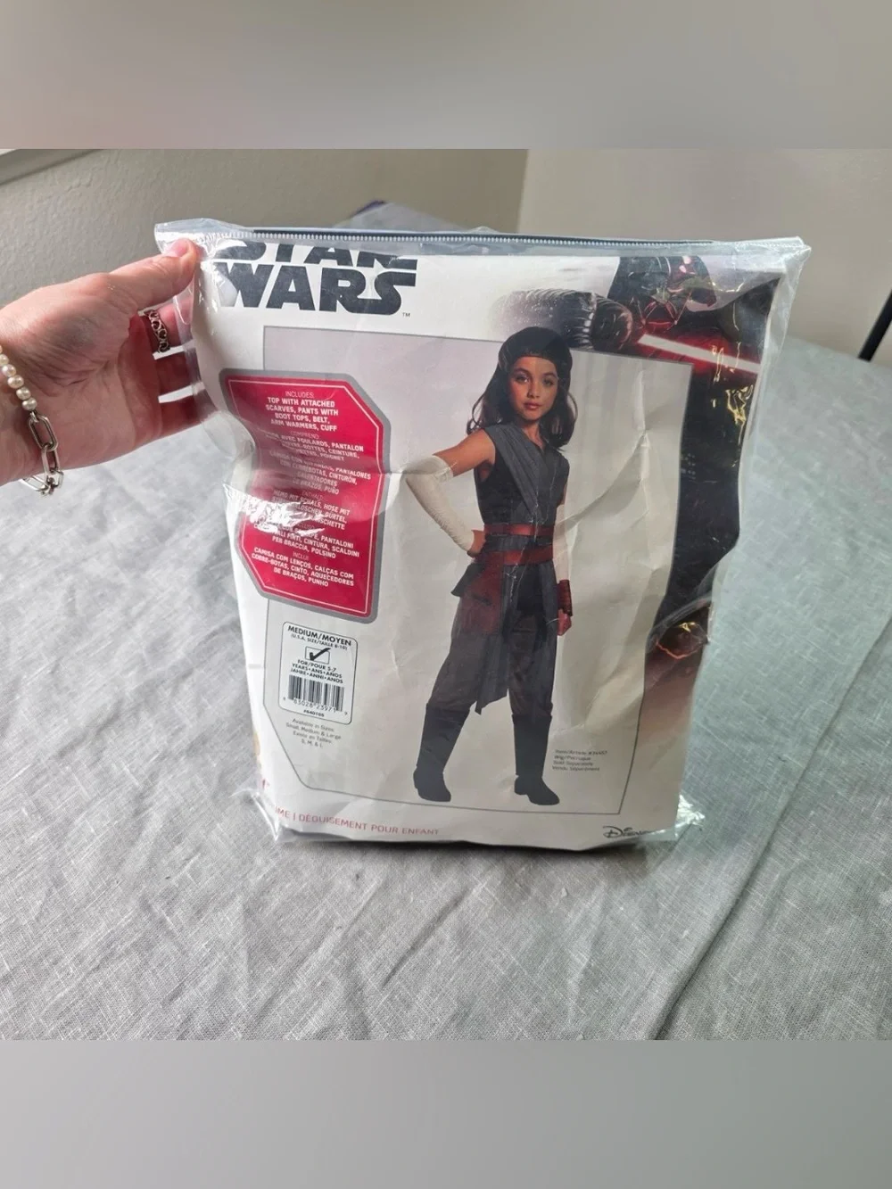Star Wars Rey Costume Kids Medium 8-10 Jedi Last Jedi Cosplay Rubies Complete